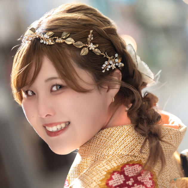 成人式撮影　振り向きアップ