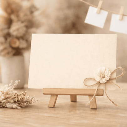 フォトボードと台紙商品のディスプレイ写真